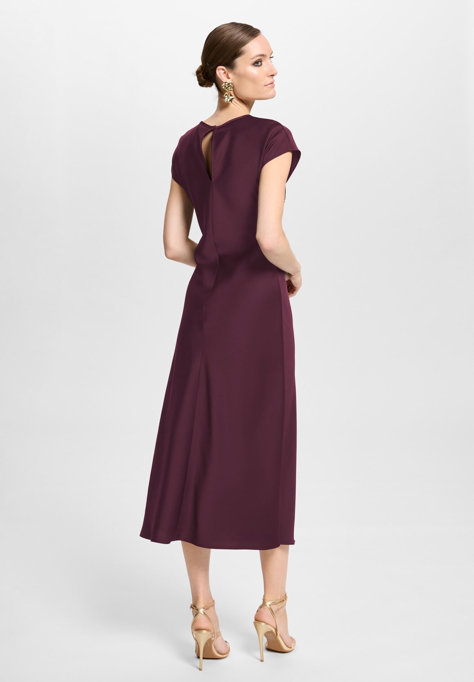 Midi Kleid mit Knoten Detail