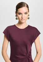 Midi Kleid mit Knoten Detail