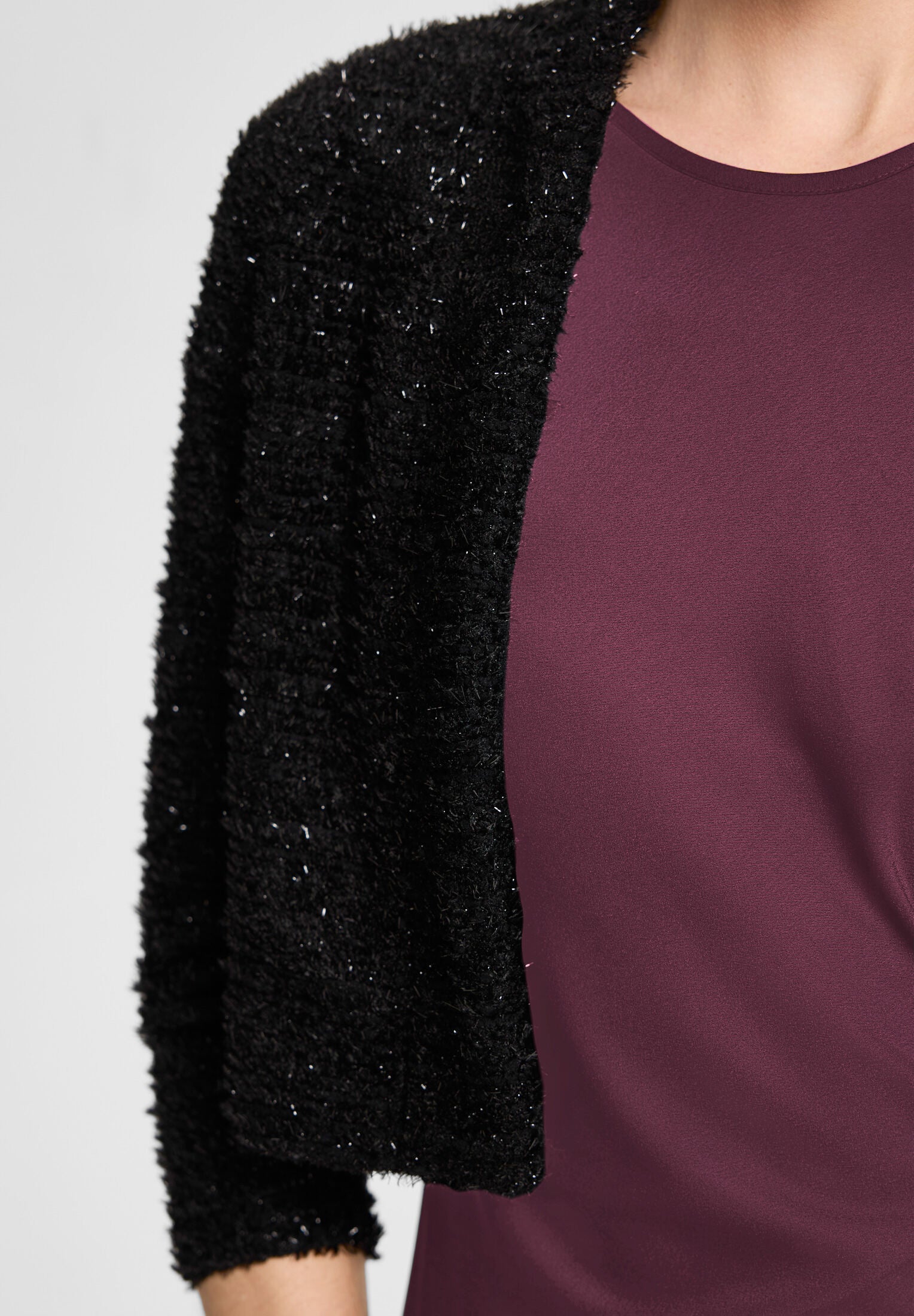 Bolero Jacke in Chenille Optik