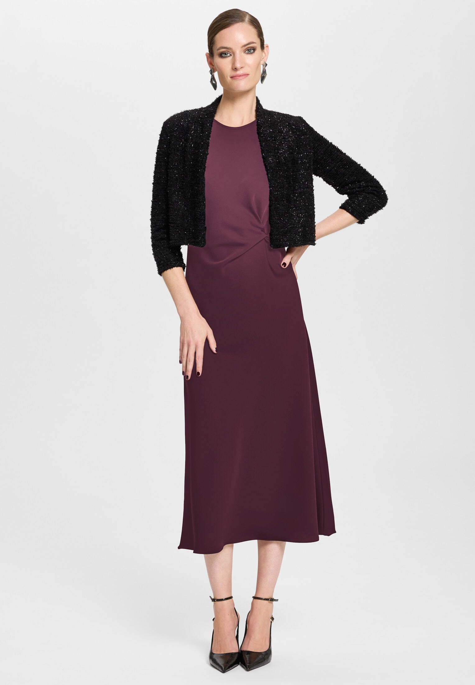 Bolero Jacke in Chenille Optik