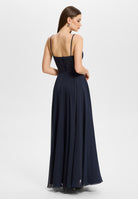 Chiffonkleid mit besticktem Top