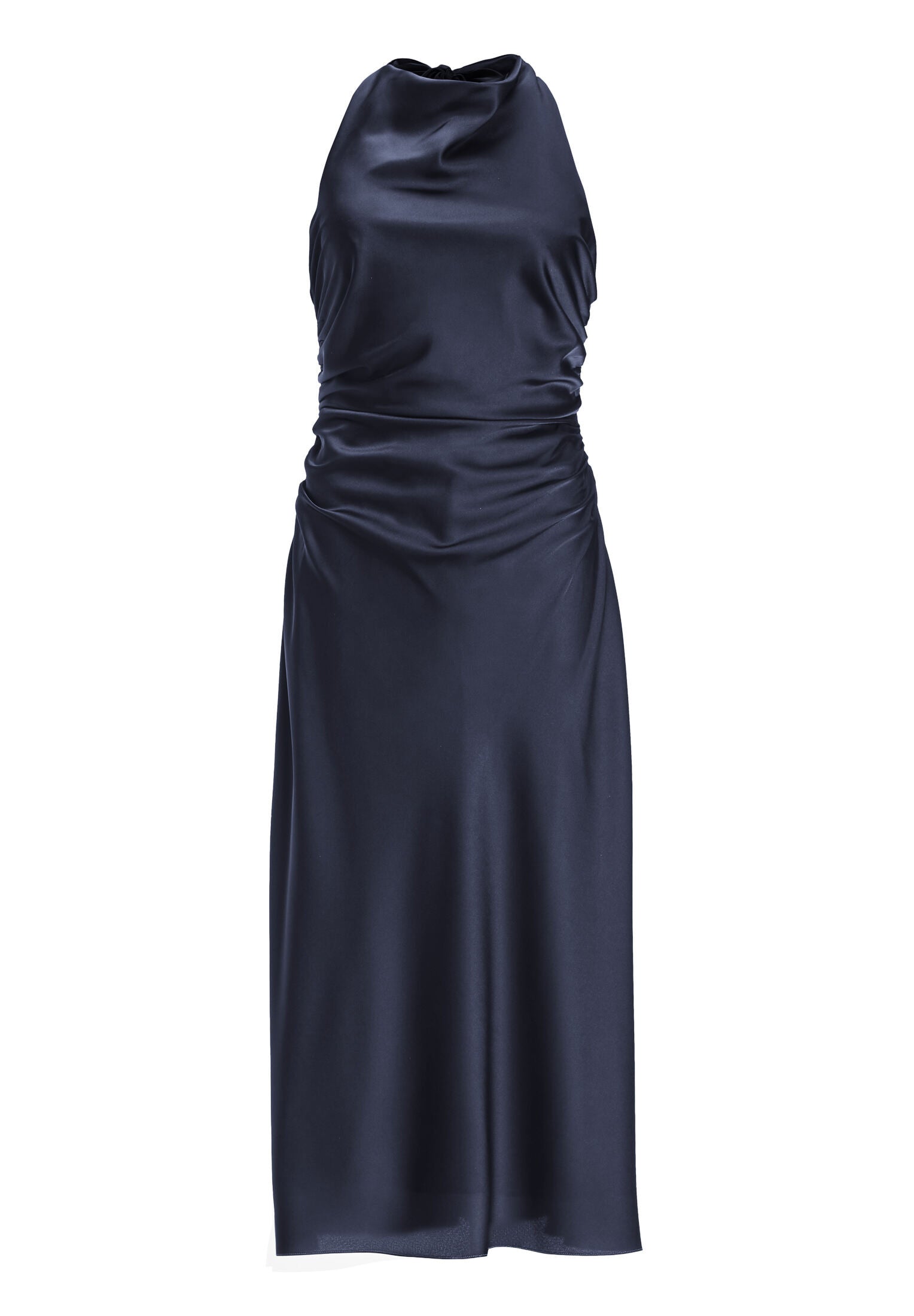 Midikleid aus Satin mit Rückenausschnitt