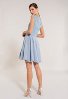 Spitzentop-Kleid mit Glitzerband