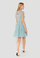 Spitzentop-Kleid mit Glitzerband