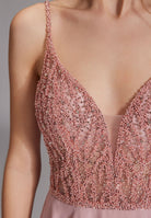 Paillettenbesticktes Cocktailkleid