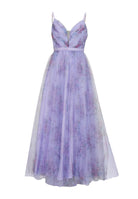 Tüllrobe mit floralem Allover-Print