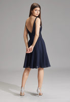 Cocktailkleid mit tonaler Stickerei