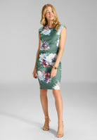 Etuikleid mit blumigem Print moss green multi