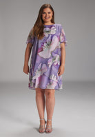 Blumig bedrucktes Chiffon-Kleid fashion lilac multi