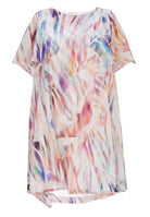 Tageskleid im Lagenlook aus Crinkle Chiffon mit Animal Print