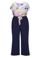 Jumpsuit aus Material Mix