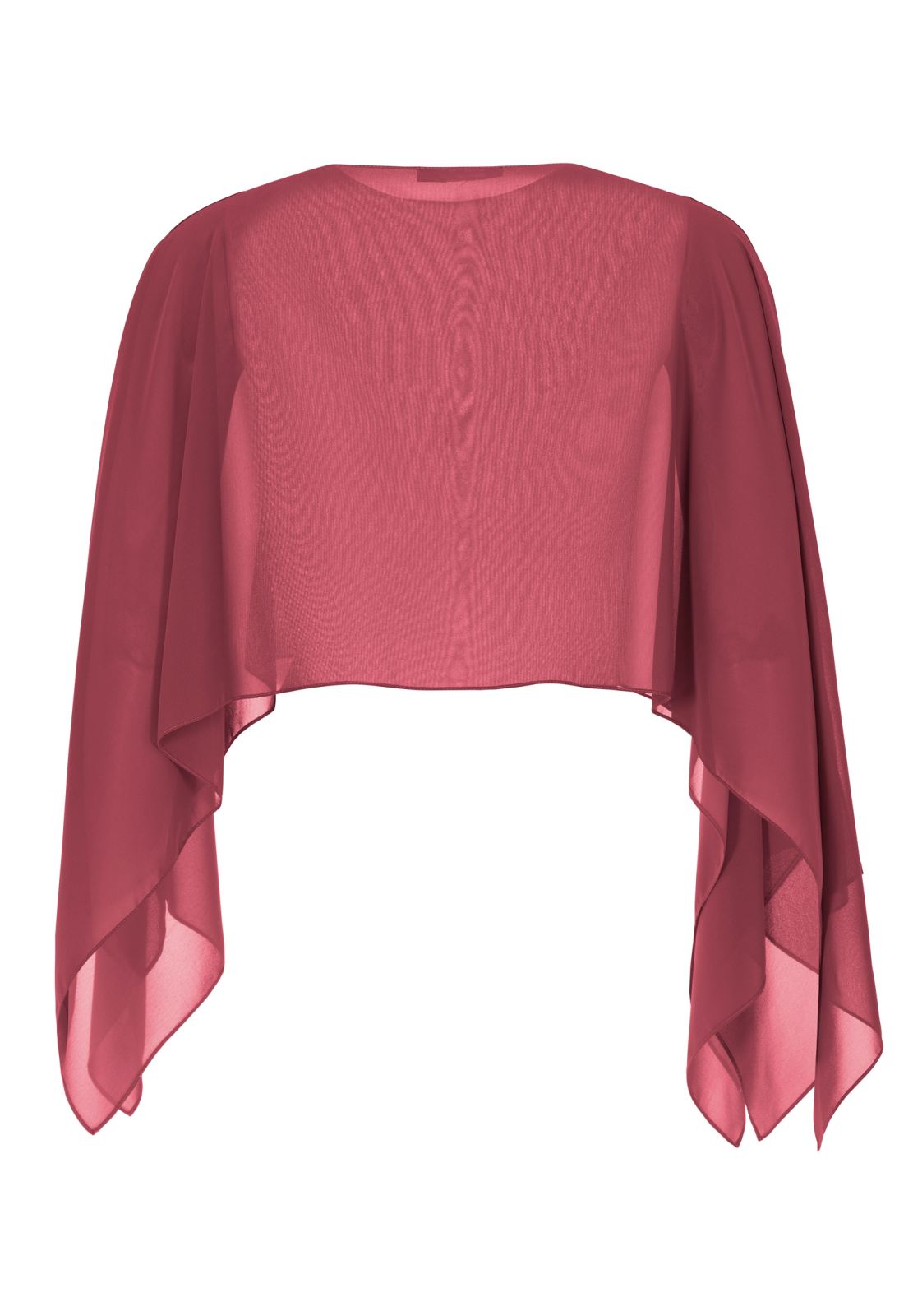 Stola aus nachhaltigem Chiffon mit Ärmelschlitzen