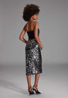 Bleistiftrock mit großen Pailletten