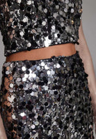 Bleistiftrock mit großen Pailletten