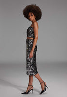 Bleistiftrock mit großen Pailletten