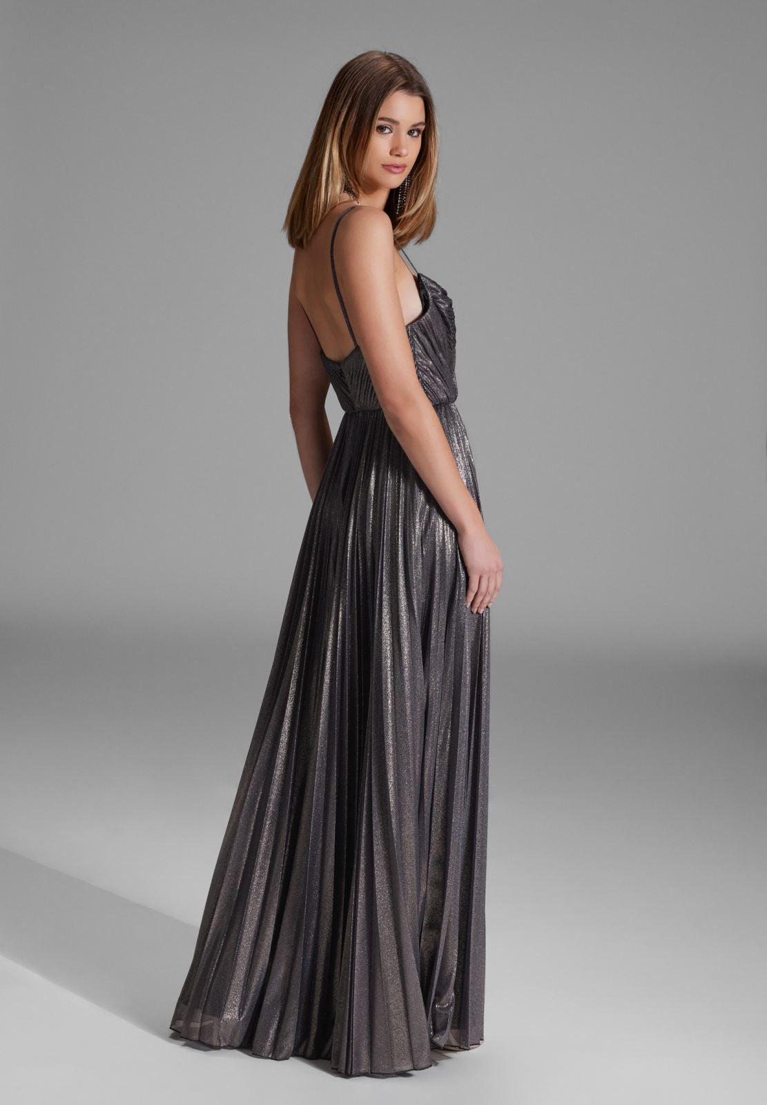 Schimmerndes Plisseekleid