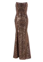 Paillettenkleid mit Corsagentop