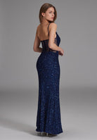 Slipdress mit transparenter Rückenpartie