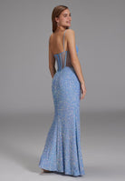 Slipdress mit transparenter Rückenpartie