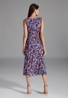 Getupftes Mesh Kleid mit Twist Detail