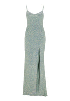 Slipdress mit transparenter Rückenpartie