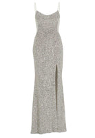 Slipdress mit transparenter Rückenpartie