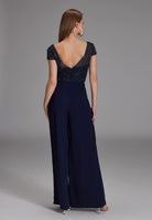 Jumpsuit mit Stickerei und kleinem Ärmelansatz