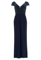 Jumpsuit mit Stickerei und kleinem Ärmelansatz