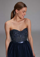 Vokuhila-Kleid mit Corsagentop