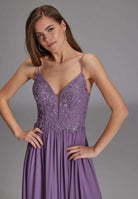 Chiffonkleid mit Bindeband am Rücken