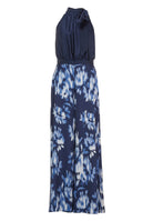 Jumpsuit mit Schluppenblusen Top und Druck Hose