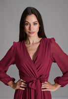 Chiffon Kleid in Wickel Optik