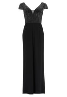 Jumpsuit mit Stickerei und kleinem Ärmelansatz