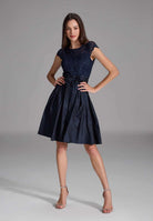 Cocktailkleid aus Taft und Spitze