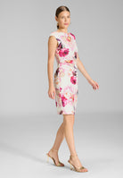 Scuba-Tageskleid mit Drappierung