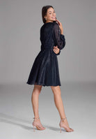 Kurzes Cocktailkleid aus Plissee Jersey