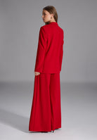 Weite Palazzo Pant aus Crepe Jersey mit Taschen