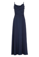 Abendkleid aus Satin mit Rückseite in Rock-Top-Optik