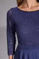 Midikleid mit fließendem Chiffon-Rock