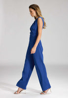 Jumpsuit aus Crepe Jersey mit Drapierung