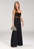 Clutch mit Ziersteinbesatz silver