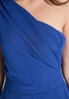 One-Shoulder Jumpsuit aus Crepe Jersey mit Drapierung