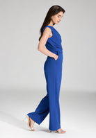 One-Shoulder Jumpsuit aus Crepe Jersey mit Drapierung
