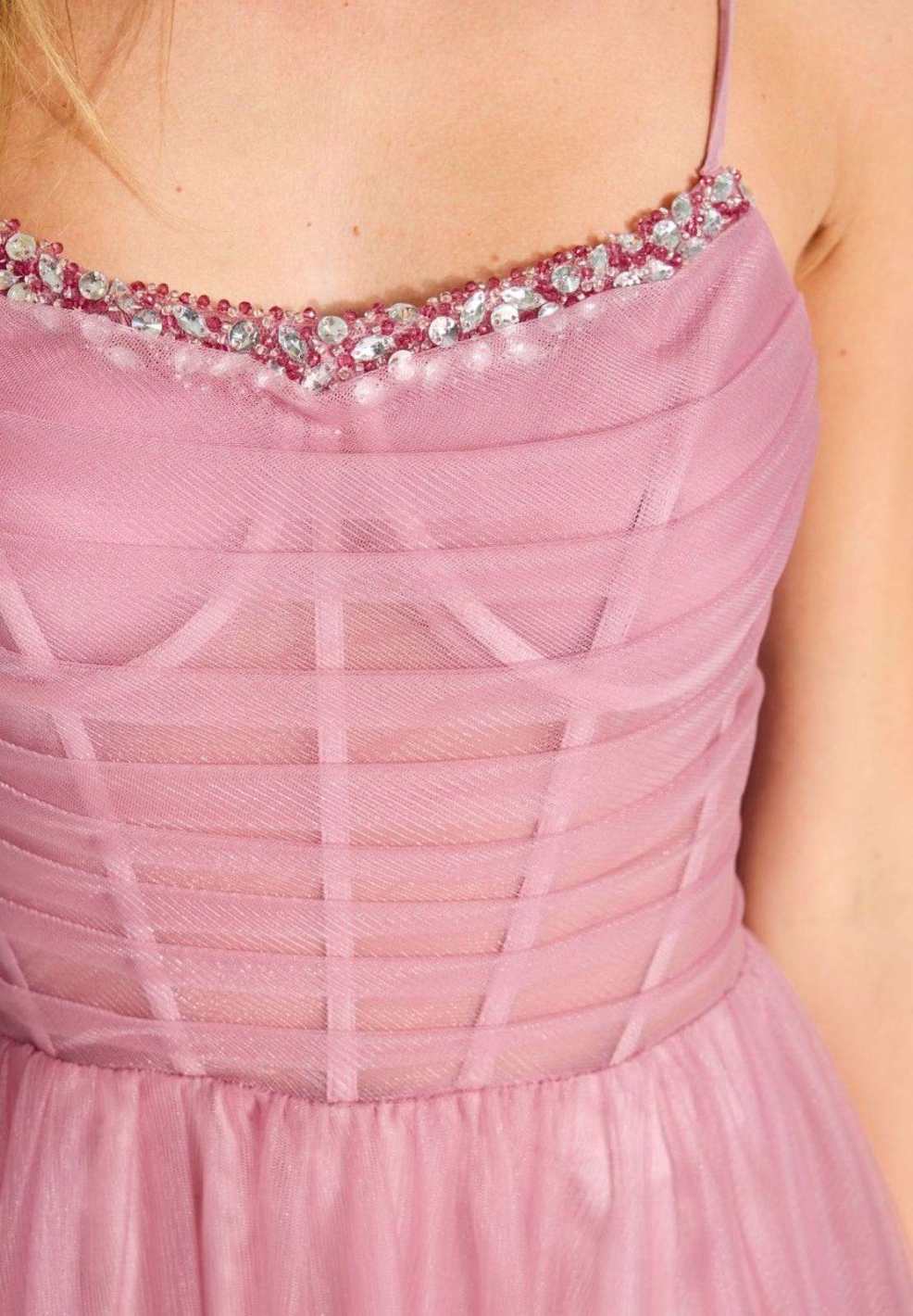 Tüllkleid mit Transparent-Effekt