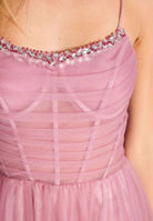 Tüllkleid mit Transparent-Effekt