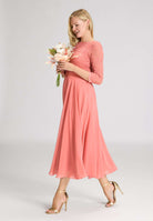 Midikleid mit fließendem Chiffon-Rock