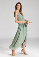 Abendkleid aus Chiffon mit Vokuhila Saum