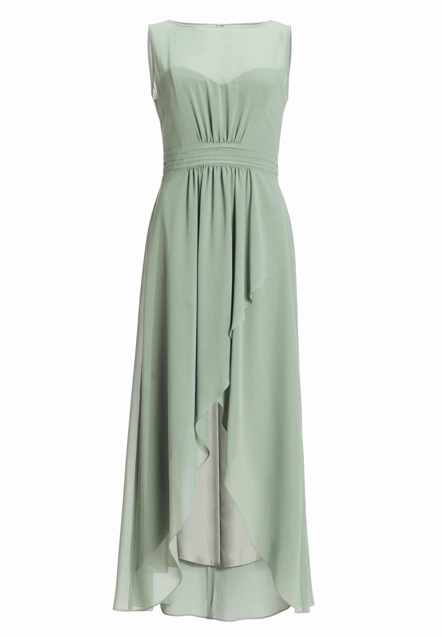 Abendkleid aus Chiffon mit Vokuhila Saum