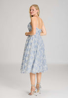 Midikleid aus Chiffon mit floralem Print