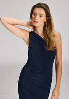 One-Shoulder Abendkleid aus Jersey mit Drapierungen